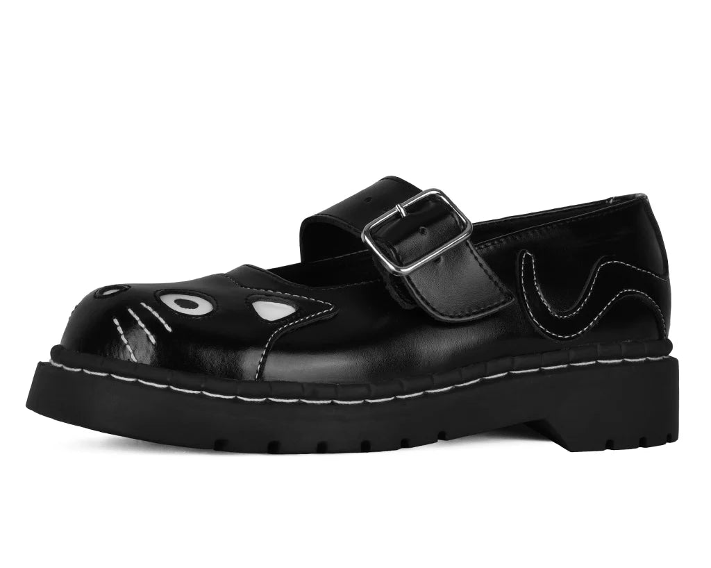 Black Kitty Mary Janes
